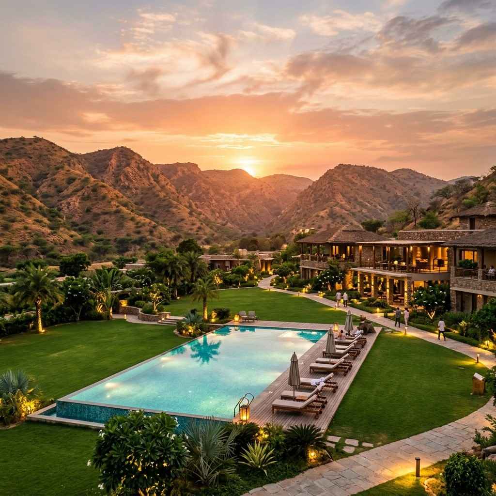 Aravali Horizon Resort Twilight View